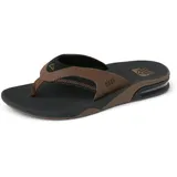 REEF Fanning Flipflop, Black and Tan, 47