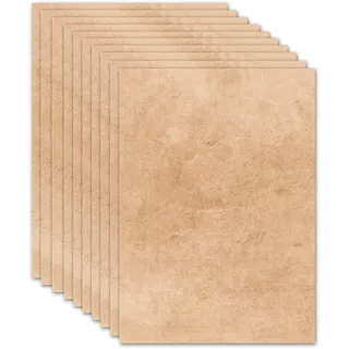 50x Briefpapier DIN A4 beidseitig bedruckt - Blanko Briefpapier Set zum Beschriften und Bedrucken für Hochzeit, Geburtstag, Einladungen (A4, Vintage)