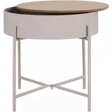 House Nordic Couchtisch - Sisco | Ecktisch Ø40cm Beige, Grau.