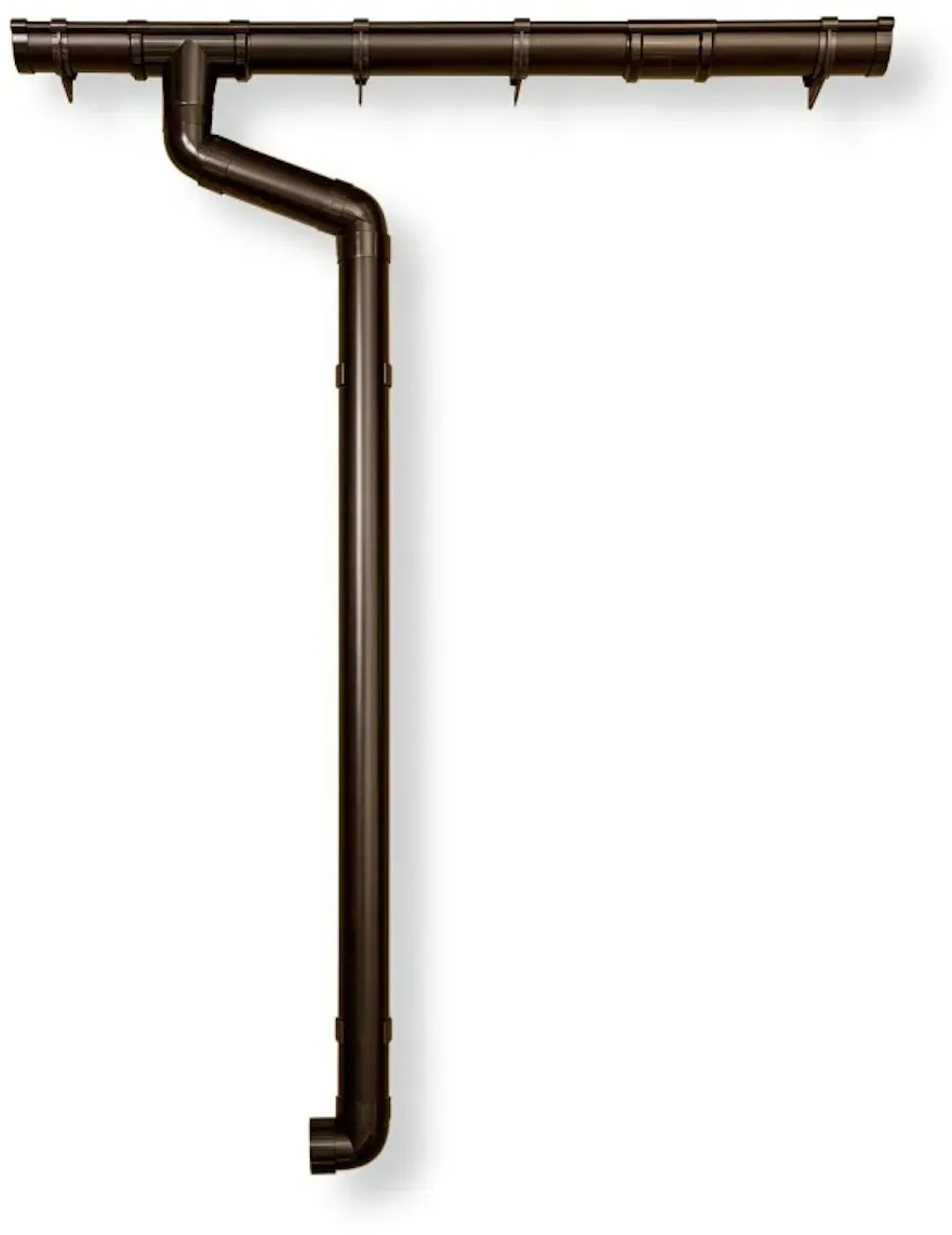 Kunststoff Dachrinnenset für Wolff Finnhaus Gartenhaus Langeoog A-braun Set 421 Bx