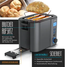 Arendo MANHA Toaster Grau