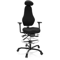 HJH Office Counterstuhl RESISTIO WORK Stoff Schwarz