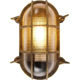QAZQA Nautica 0 E27 Oval Gold/Aluminium