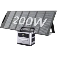 EGRETECH S1500W Powerstation mit 200W Solarpanel, 1619Wh Solargenerator mit Spitzenleistung 3000W, Schnellladung in 60 Minuten von 0% auf 80%.