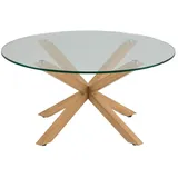 Actona Couchtisch Stahl/Glas Ø82x40 cm