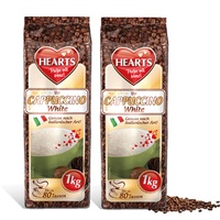 HEARTS Instant Cappuccino White Line 2 x 1kg lösliches Kaffee Pulver Probierpack