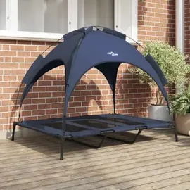 vidaXL Hundekorb Erhöhtes Hundebett XL 100 x 80 cm marineblau