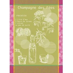GARNIER-THIEBAUT Geschirrtuch CHAMPAGNE DES FEES 56 x 77 cm 100% Baumwolle