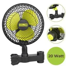 Schwenkventilator 20 Watt | Ø20cm mit Stangenclip | PROFAN | Garden Highpro