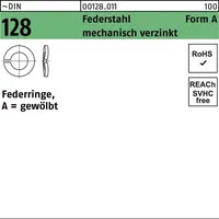 OEM Federring DIN 128 A 8 Federstahl 100 Stück