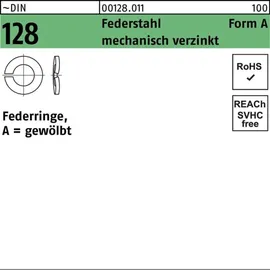 OEM Federring DIN 128 A 8 Federstahl 100 Stück