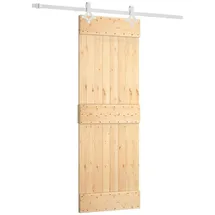 vidaXL Schiebetür rechts 70 x 210 cm Natürlich/Weiß