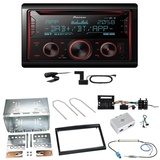 Pioneer FH-S820DAB DAB+ Bluetooth Einbauset für Peugeot 207 307 Partner Expert