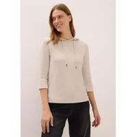 Cecil Hoodie Rippstruktur Beige M