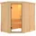 Karibu Sauna Saja - 68 mm Systemsauna - 230 Volt Plug & Play-Ohne Ofen-Ohne Dachkranz-Klarglas Ganzglastür