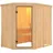 Karibu Sauna Saja - 68 mm Systemsauna - 230 Volt Plug & Play-Ohne Ofen-Ohne Dachkranz-Klarglas Ganzglastür