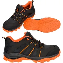 ARDON Arbeitsschuhe Sicherheitsschuhe Schutzkappe Stahlkappe Sportliche S1 (261) Gr. 46 - Schwarz/Orange - 46