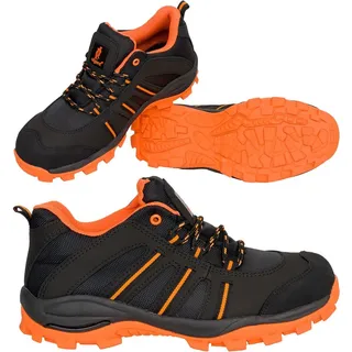 ARDON Arbeitsschuhe Sicherheitsschuhe Schutzkappe Stahlkappe Sportliche S1 (261) Gr. 46 - Schwarz/Orange - 46