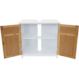 Mendler Waschbeckenunterschrank HWC-A85, Badschrank 60x60x30cm ~ bambus