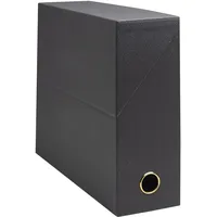 Exacompta 89601E Transferbox Office By Me 9 cm Rückenbreite DIN A4 mit aufgeklebtem Rückenschild ideale Transportbox und perfekt geeignet für die sichere Aufbewahrung Ihrer Ordner Farbe Schwarz