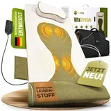 VitaStretch - Elektrische AirStretch Massagematte aus Leinen | 4 Programme für Rücken, Schulter, Hüfte | Wärmefunktion, Timer