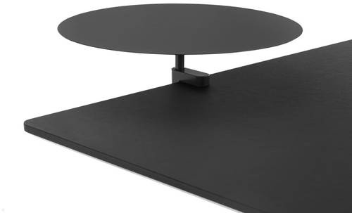 APTO Round Table Ablageboard 38cm Durchmesser mit Tischklemme, schwarz