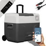 AREBOS Kompressor Kühlbox mit Rollen 39 L Auto Kühlschrank APP Gefrierbox
