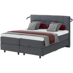 SCHÖNER WOHNEN Kollektion Motor Boxspringbett mit Bettkasten  ¦ grau ¦ Maße (cm): B: 190 H: 125