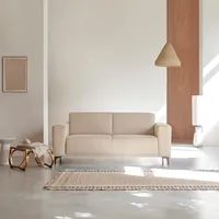 Tikamoon 2,5-Sitzer-Sofa Lars mit ecrufarbenem Stoffbezug