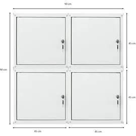 Proregal Cubic XL Schließfachwürfel 45x45x45cm Grau
