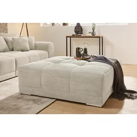 Jockenhöfer Hocker Moldau XXL Polyester 120 x 39 x 120 cm Beige/Grau