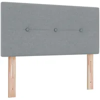VidaXL Kopfteil mit Knopfheftung Hellgrau 90 cm Stoff