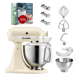 KitchenAid Artisan 5KSM185 Medaillon Silber Nudelwalzenset