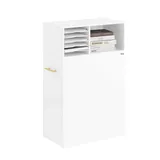 SoBuy Aktenschrank Weiß, Holzwerkstoff, 60x100x33 cm, Arbeitszimmer, Aktenschränke