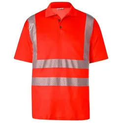 Warnschutz Poloshirt 180g/m2 "REFLECTIQ" UV-Schutz - XXL - warnrot