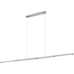 LED Deckenleuchte Deckenlampe Edelstahl Chrom elegant robust L 182 cm