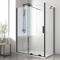 EMKE Duschabtrennung 140x100x195cm Duschkabine Schiebtür Duschwand Duschtrennwand Nano Beschichtung Dusche Sicherheitsglas Walk in Duschtrennwand ...