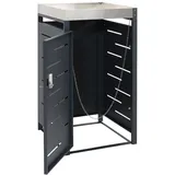 Mendler Mülltonnenverkleidung HWC-H40b 110 x 60 x 62 cm grau