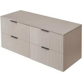 Rodan | Waschbeckunterschrank - 120cm | Beige matt - Kaschmir-Töne | B/H/T 120/57/46cm | Beige Tischplatte, Badmöbel, Waschbecken Unterschränk - Beige