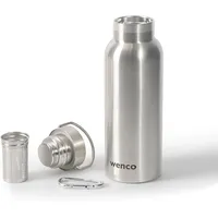 Wenco Thermosflasche 555784, Edelstahl, Isolierflasche, silber, 0,5 l
