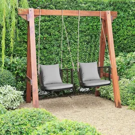 Costway Hängesessel Terrassenschaukel Beige