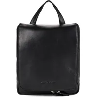 GREENBURRY Vintage Kulturbeutel Leder 25 cm, Necessaire, Schwarz