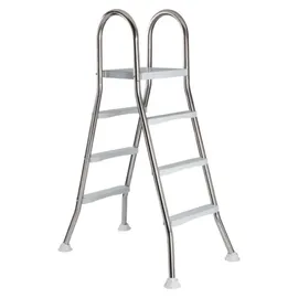 Mountfield De Luxe Edelstahlleiter A weiß bis 1,20 m