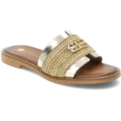 Goldene Flip-Flops Armodo Flache Schuhe, 39