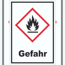 Aufkleber Entzündbare Stoffe Gefahr Flamme A1 (594x841mm)