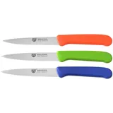 Gräwe Gemüsemesser Set 10 cm 3-tlg. Edelstahl bunt