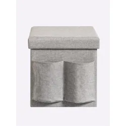 Hocker HEINE HOME, grau, B:38cm H:38cm T:38cm, Hocker