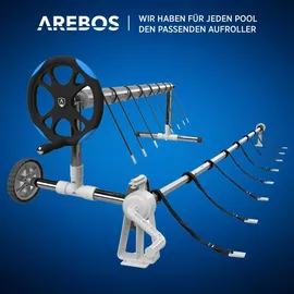 Arebos Aufrollsystem blau 1,05-6,15 m