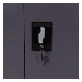 Mendler Aktenschrank HWC-H17, Stahlschrank Büroschrank Schrank, 2 Türen abschließbar Metall ~ 140x90x40cm dunkelgrau