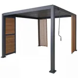 Mendler Pergola HWC-P65 1 Stück 3 x 3 m Grau
